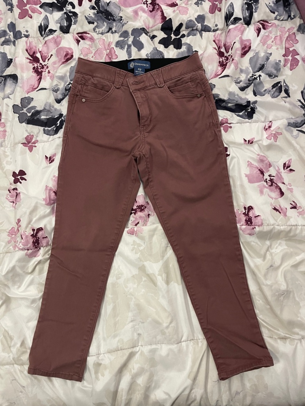Democracy Rose Brown Skinny Jeans